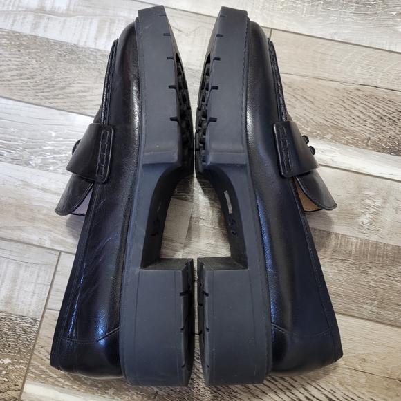 Coach Leah Loafer Black Leather Size 11 - Picture 8 of 11